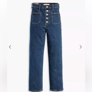 NWT Levi's Premium ribcage straight patch pocket women’s jeans size 25